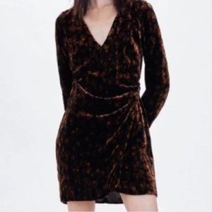 Zara Leopard Velvet Dress